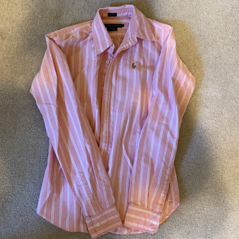 EUC Ralph Lauren Slim Fit Cotton Oxford Shirt